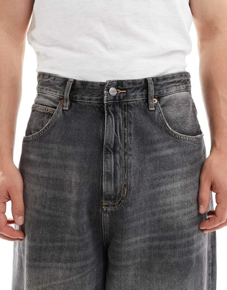 Pull&Bear Pull&Bear baggy fit jeans in washed grey 5