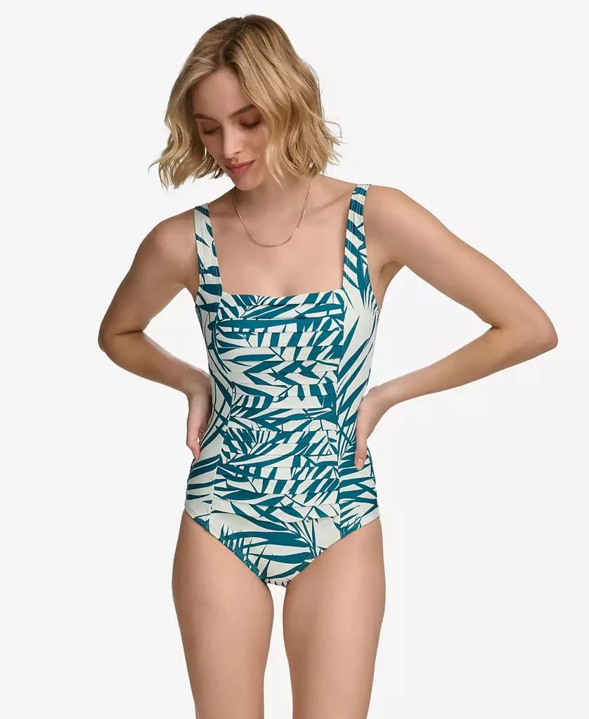 Calvin Klein Pleated One-Piece Swimsuit,Created for Macy's 1
