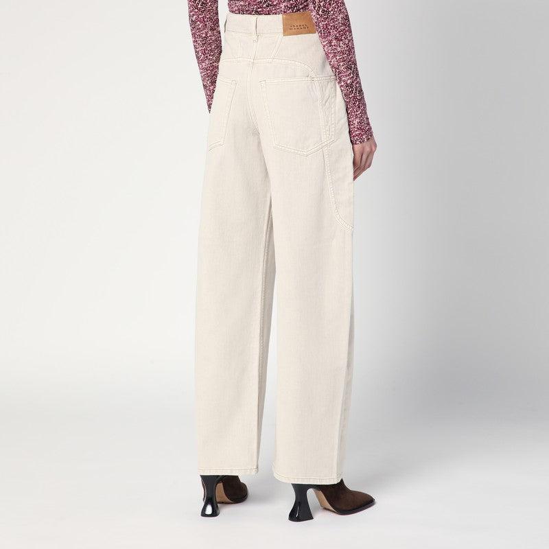 Isabel Marant Women's Wide-Leg Beryl Jeans In Ecru