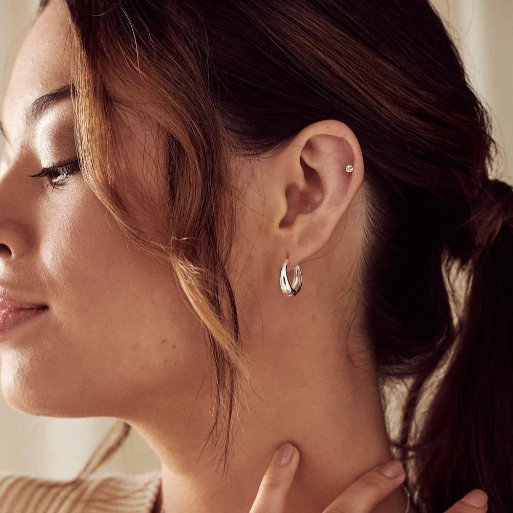 Orelia London Tapered Hoop Earrings 2