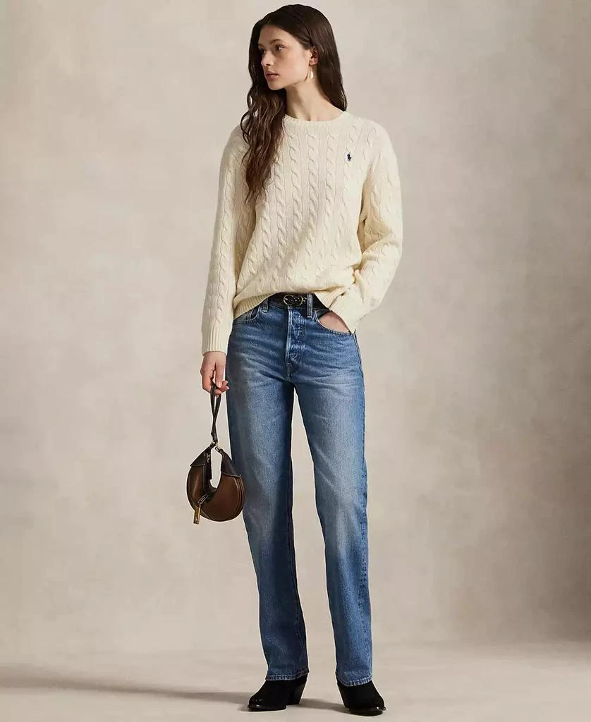 Ralph Lauren Women's Cable Wool-Cashmere Crew Neck Sweater 4