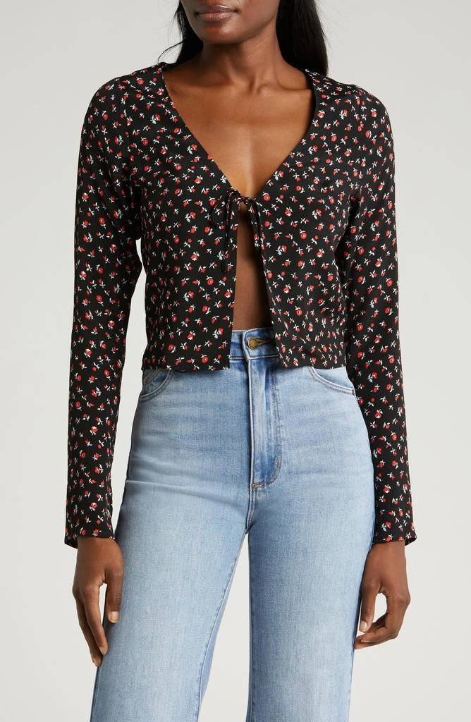 Rolla’s Maggie Floral Tie Front Top 1