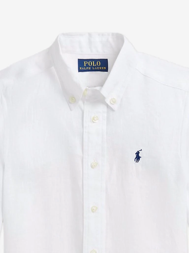 Ralph Lauren Kids Boys Linen Shirt in White 3