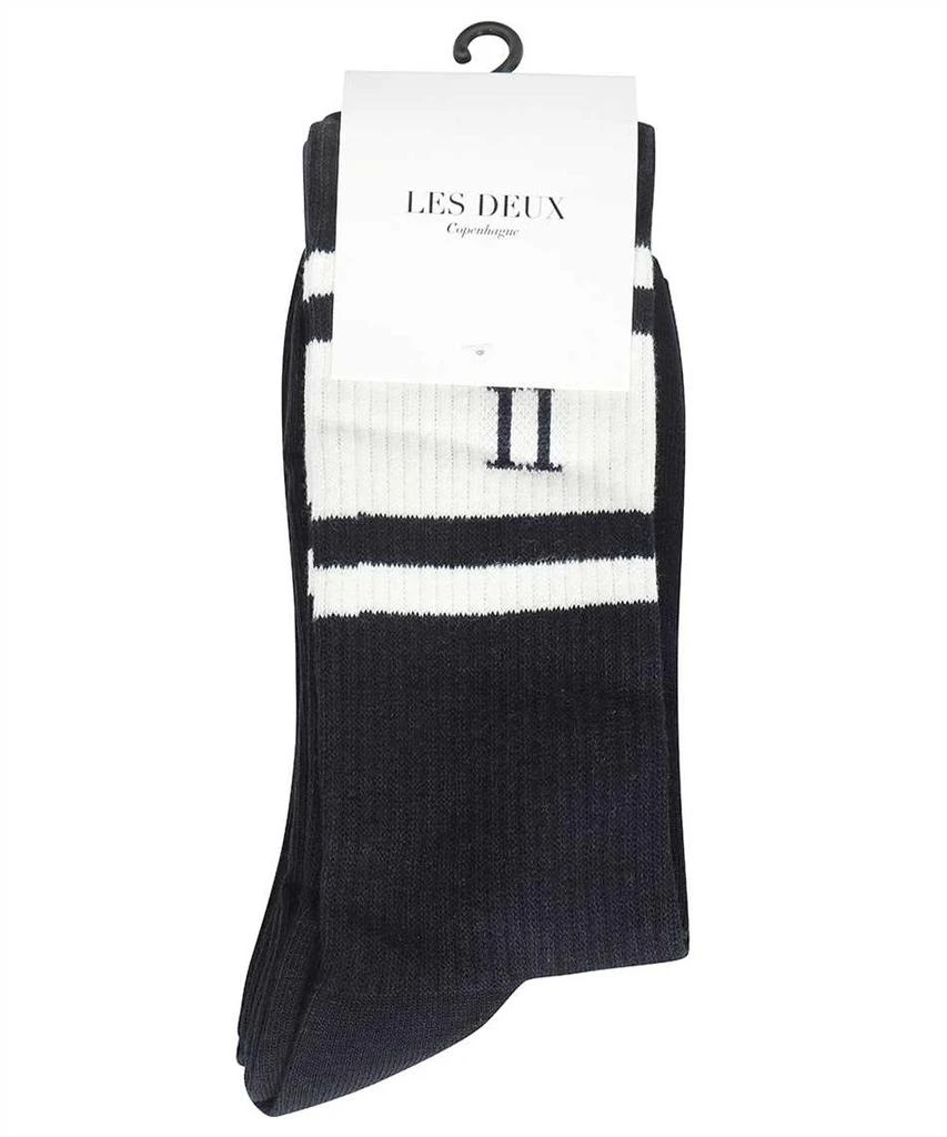 LES DEUX WILLIAM LOGO COTTON BLEND SOCKS 1