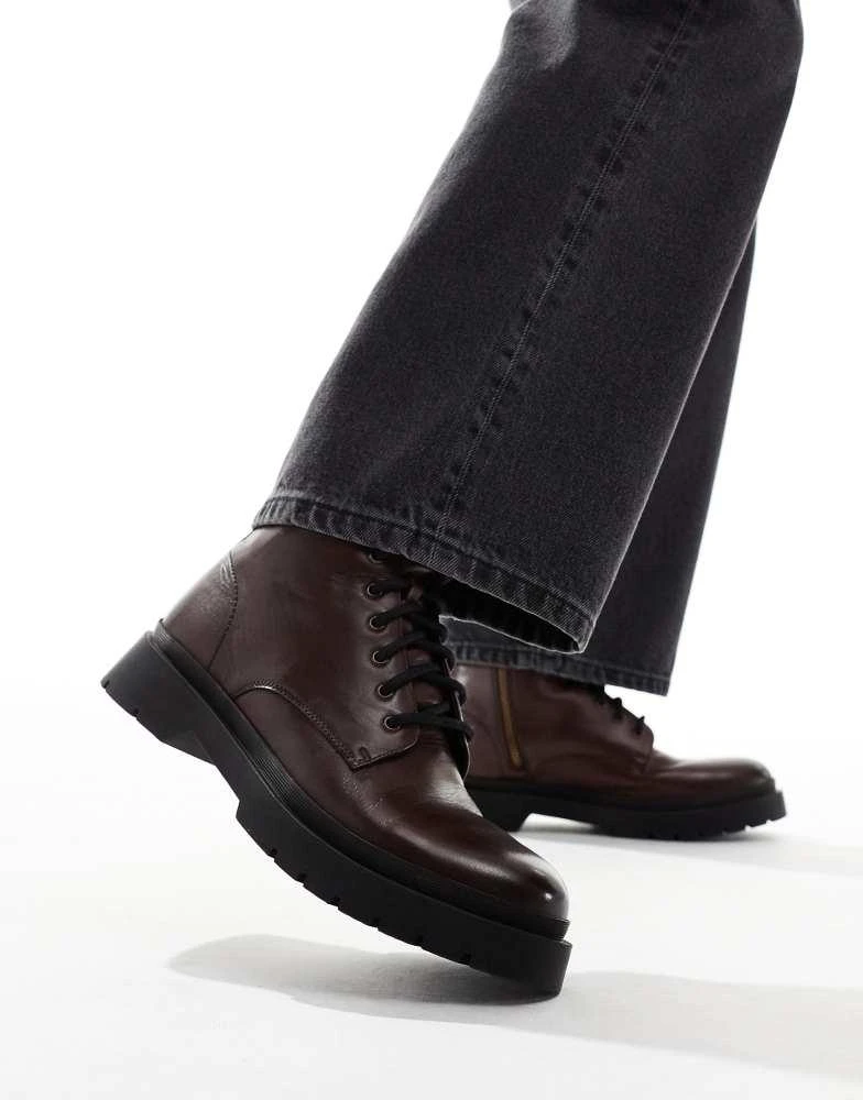 WALK LONDON Walk London Callum Lace boot in brown leather 1