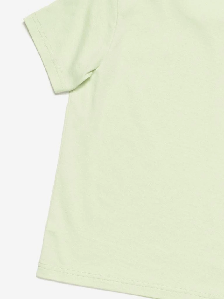 Acne Studios Acne Studios Kids Nash Face T-Shirt in Green 4