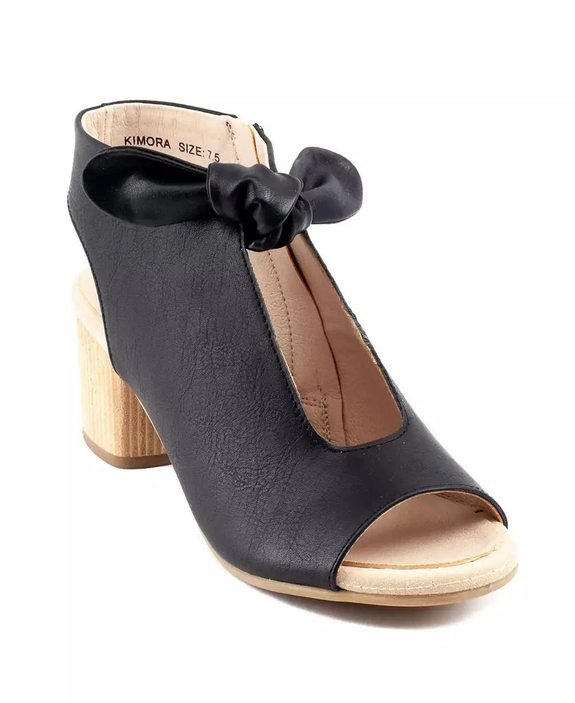 GC Shoes Women's Kimora Knot Detail Block Heel Dress Sandals 1