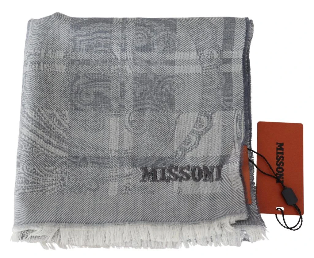 Missoni Floral Wool Unisex Neck Wrap Fringes Men
s Scarf 4