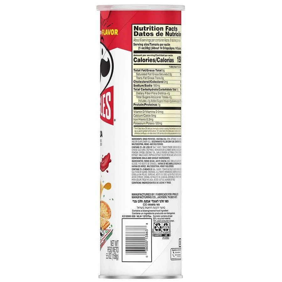 Pringles Potato Crisps Chips Pizza 9