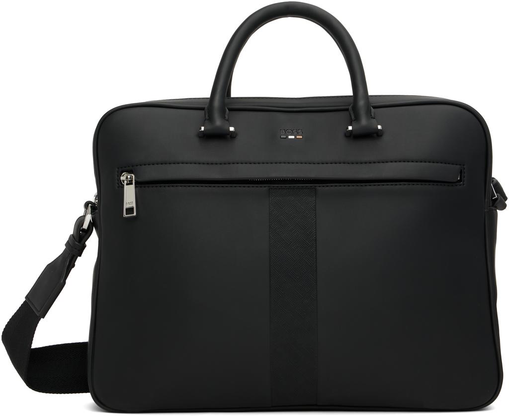 Hugo Boss Black Structured Signature Trims Briefcase