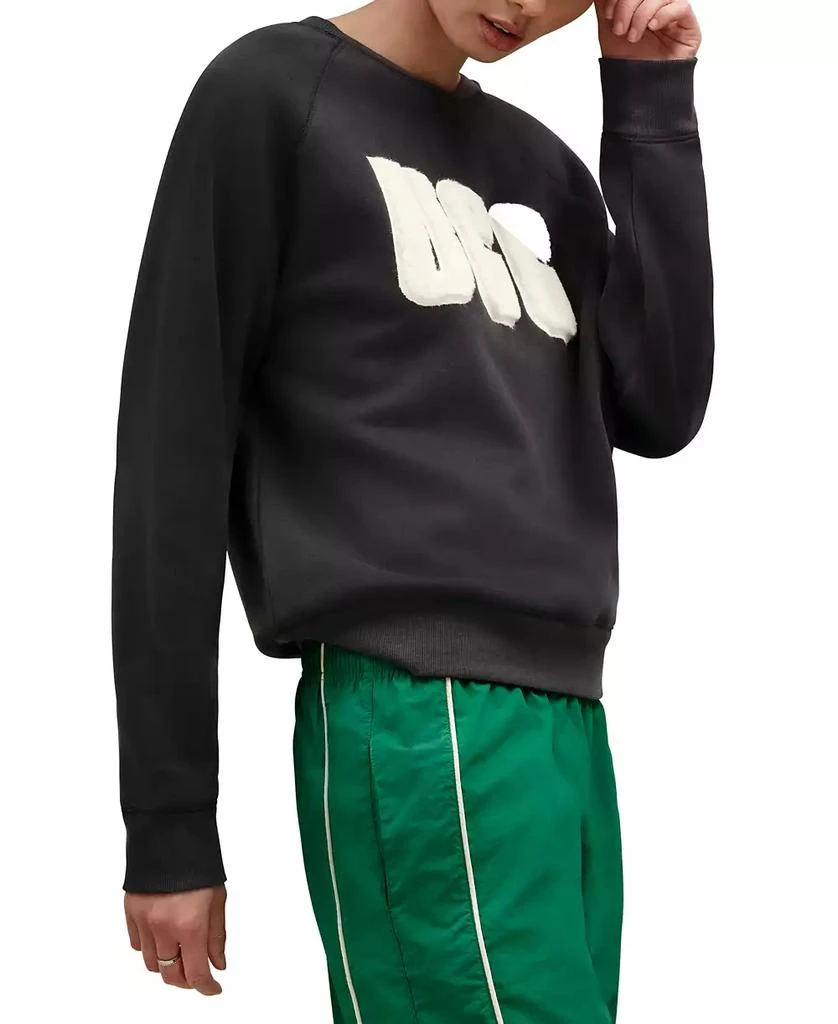 UGG Women's The Madeline Fuzzy-Logo Crewneck Sweatshirt 4
