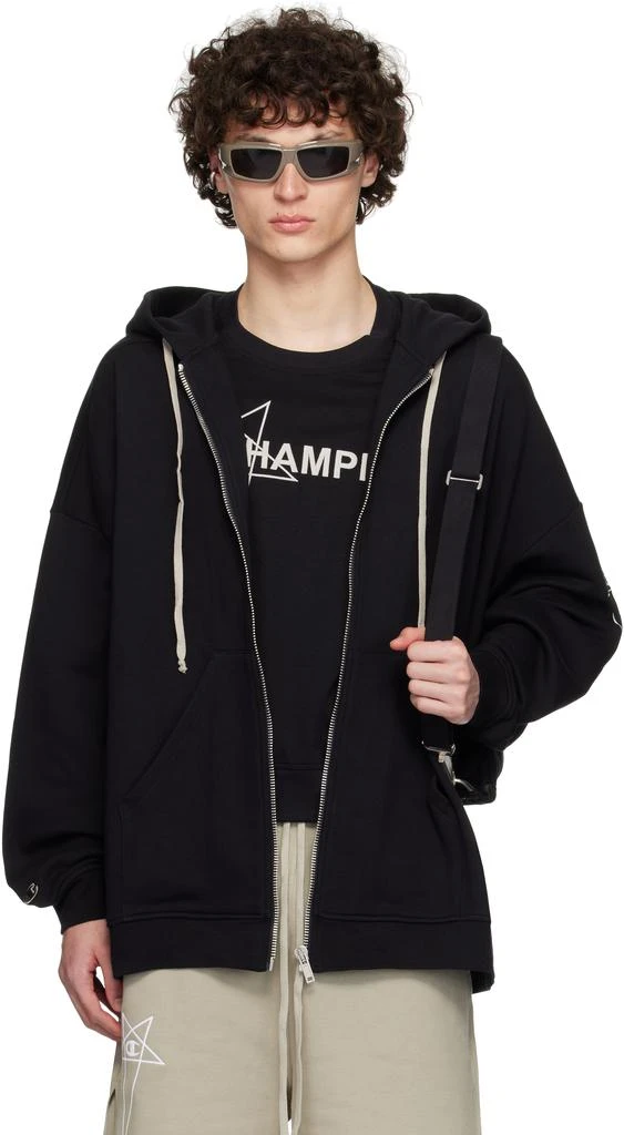 Rick Owens Black Champion Edition Jumbo Jason
s Hoodie 1