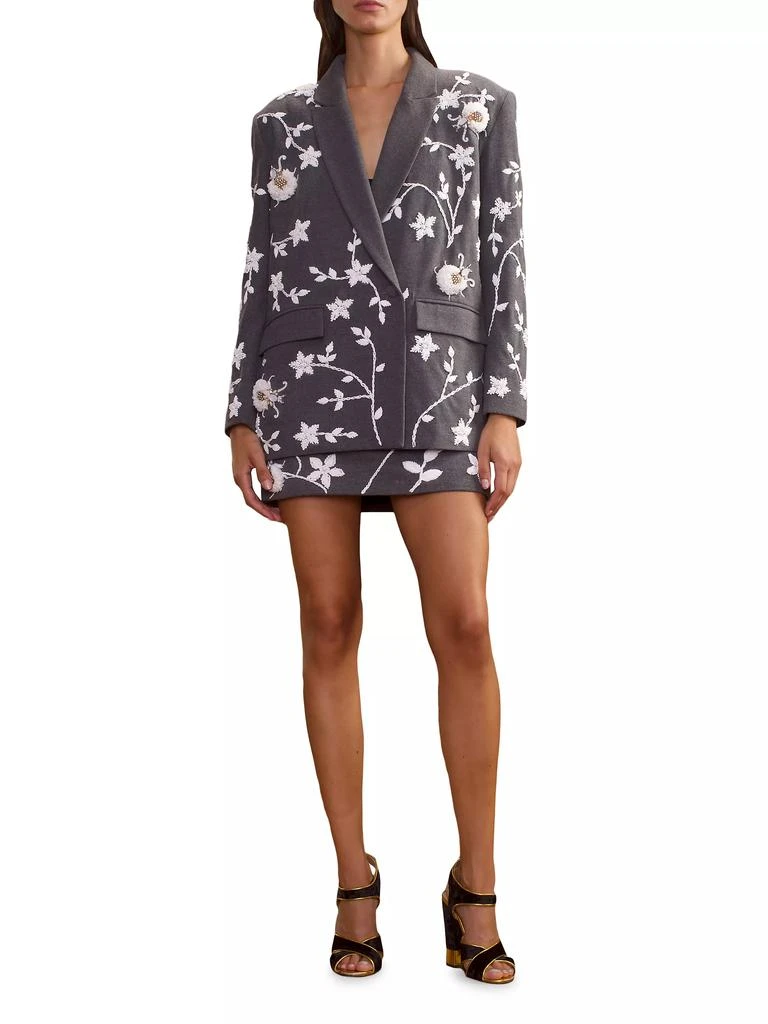 Cynthia Rowley Embellished Wool-Blend Jacket 2