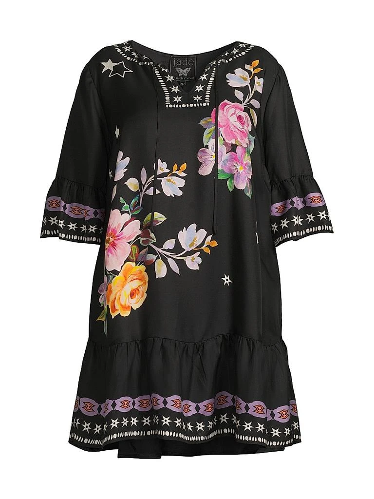 Johnny Was Plus Hailee Floral Peasant Dress 1