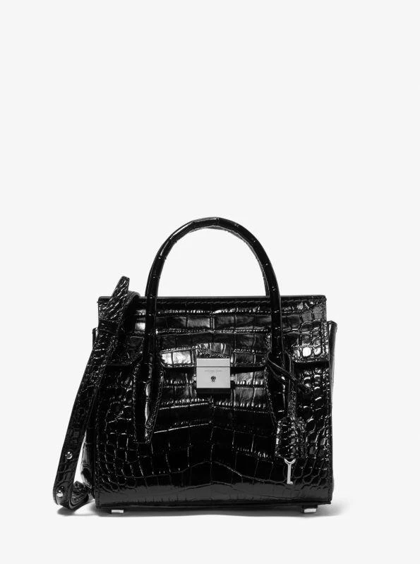 Michael Kors Campbell Mini Crocodile Embossed Leather Satchel 1