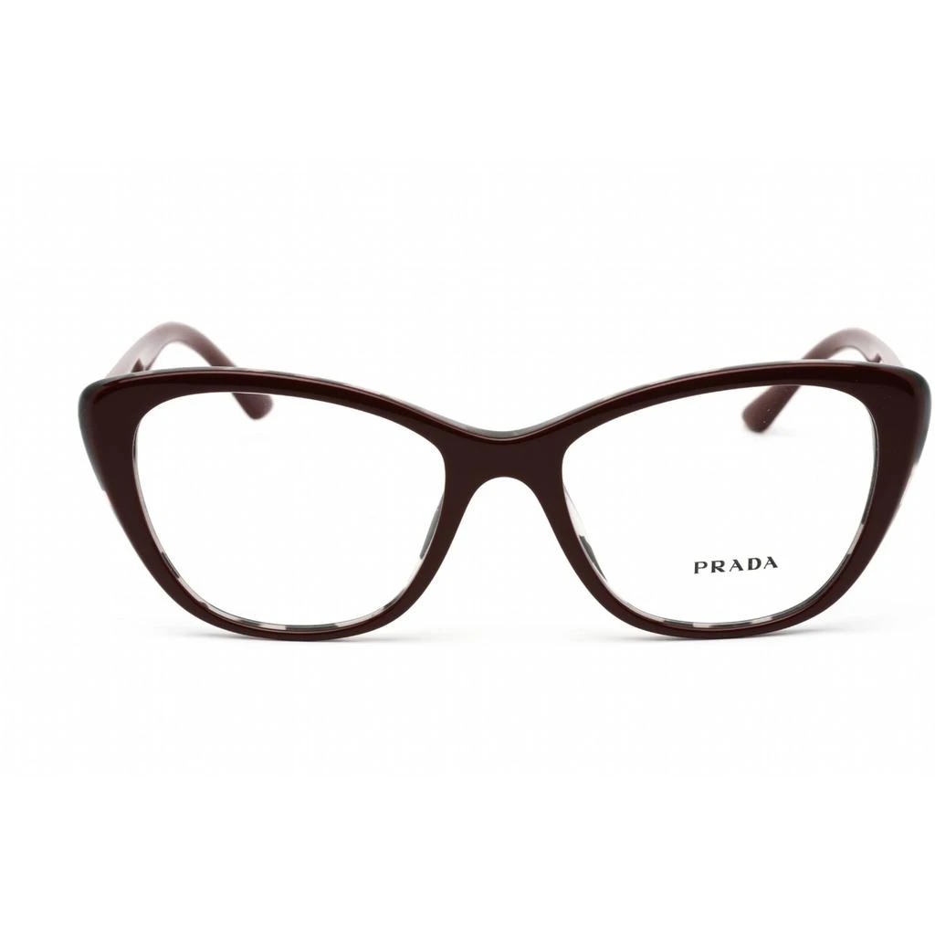 Prada Prada Women's Eyeglasses - Bordeaux/Grey Havana Plastic Cat Eye | 0PR 04WV 07H1O1 2