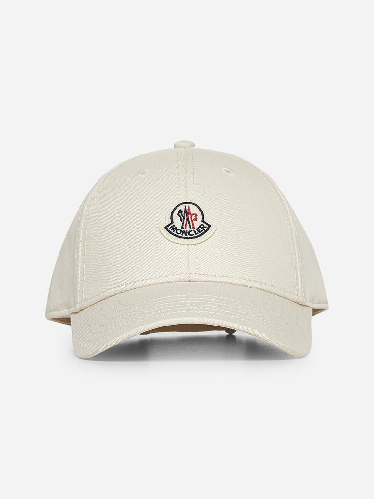 Moncler Ivory gabardine baseball cap