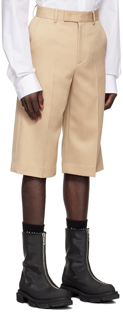 We11done Beige Polyester Shorts