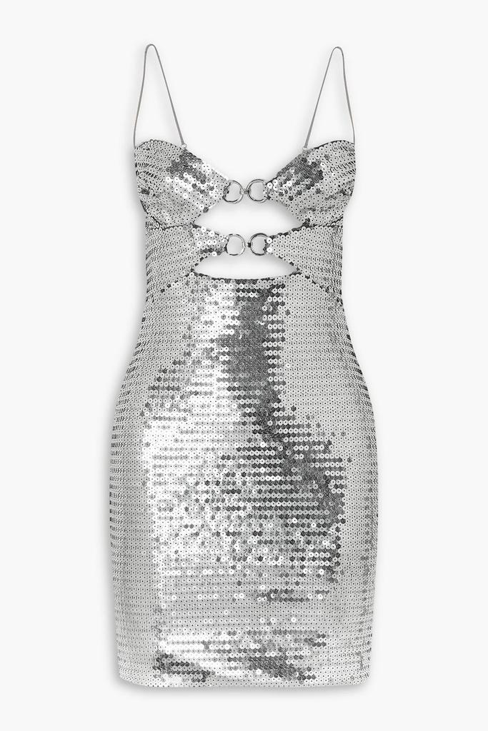 Nensi Dojaka Embellished cutout sequined tulle mini dress