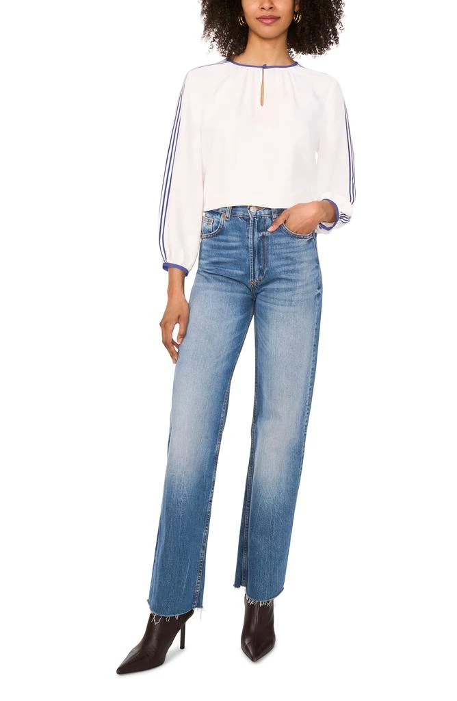 Vince Camuto Stripe Sleeve Detail Top 4