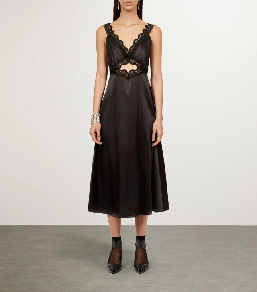The Kooples Silk Lace-Trimmed Slip Dress 3