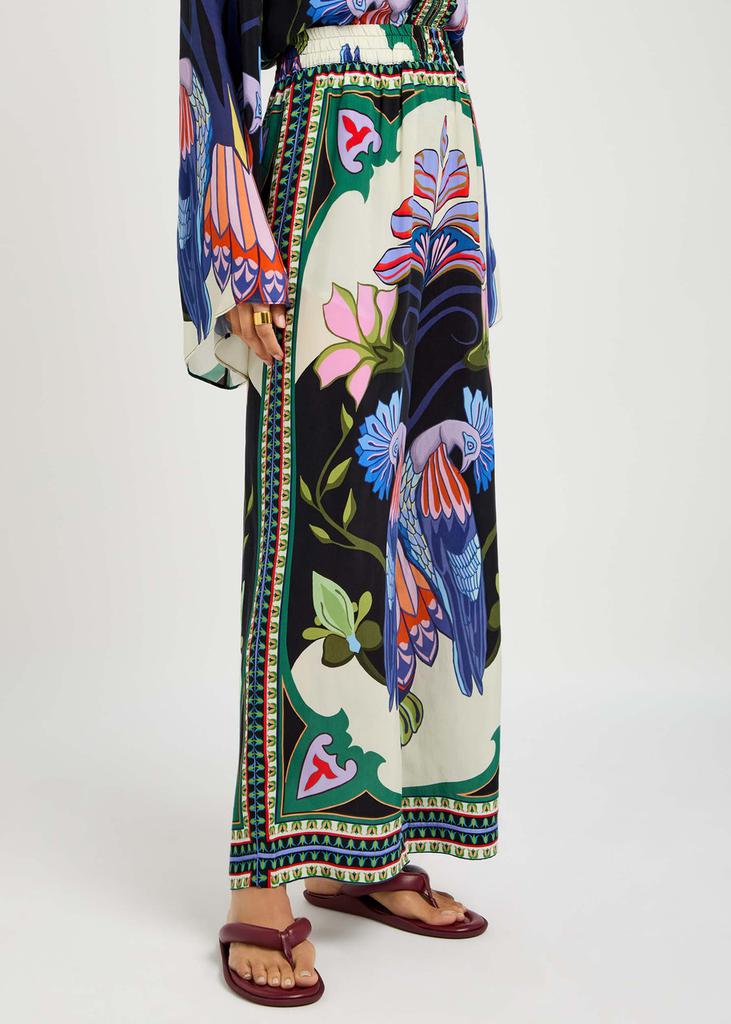 LUG VON SIGA Madison printed wide-leg satin trousers