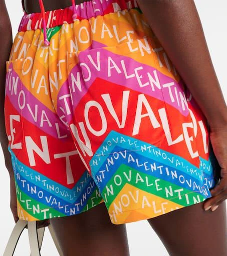 Valentino Logo high-rise silk shorts 5