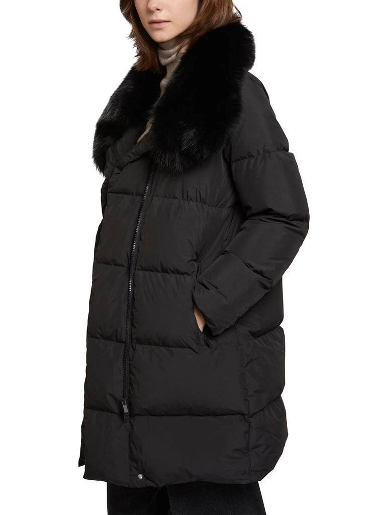 YVES SALOMON Belted puffer jacket made from a waterproof technical fabric with fox and rabbit trims 7