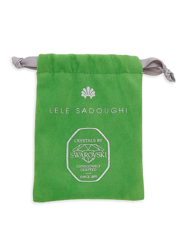 Lele Sadoughi Silvertone 
Glass Crystal Daisy Earrings 3