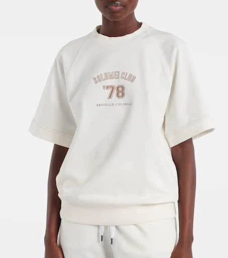 Brunello Cucinelli Logo patch-appliqué cotton jersey T-shirt 5