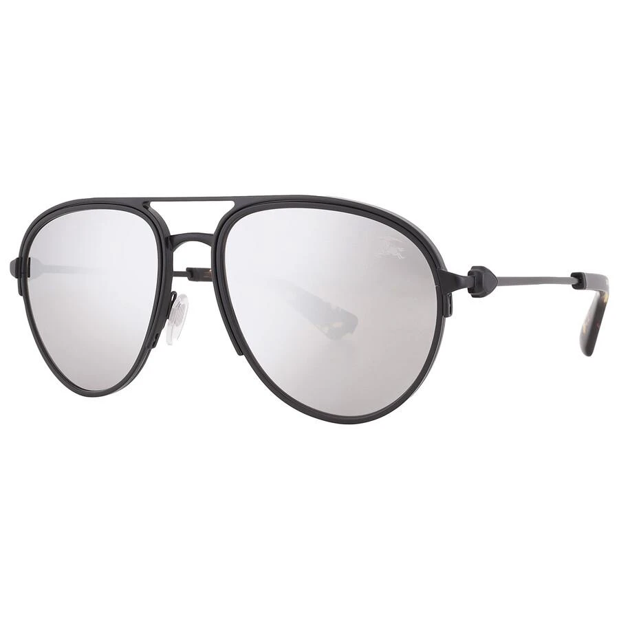 Shop Mirror Silver Pilot Unisex Sunglasses BE3155 10076G on  display picture 1