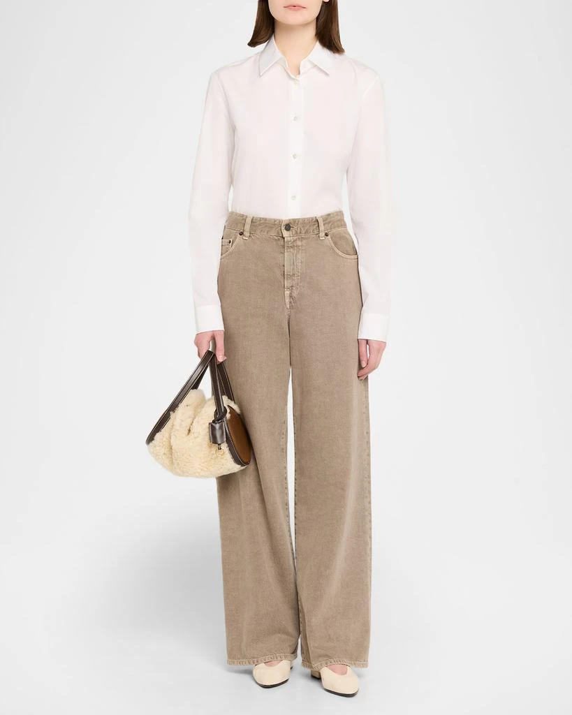 Ralph Lauren Play Shearling & Leather Barrel Duffel Bag 6