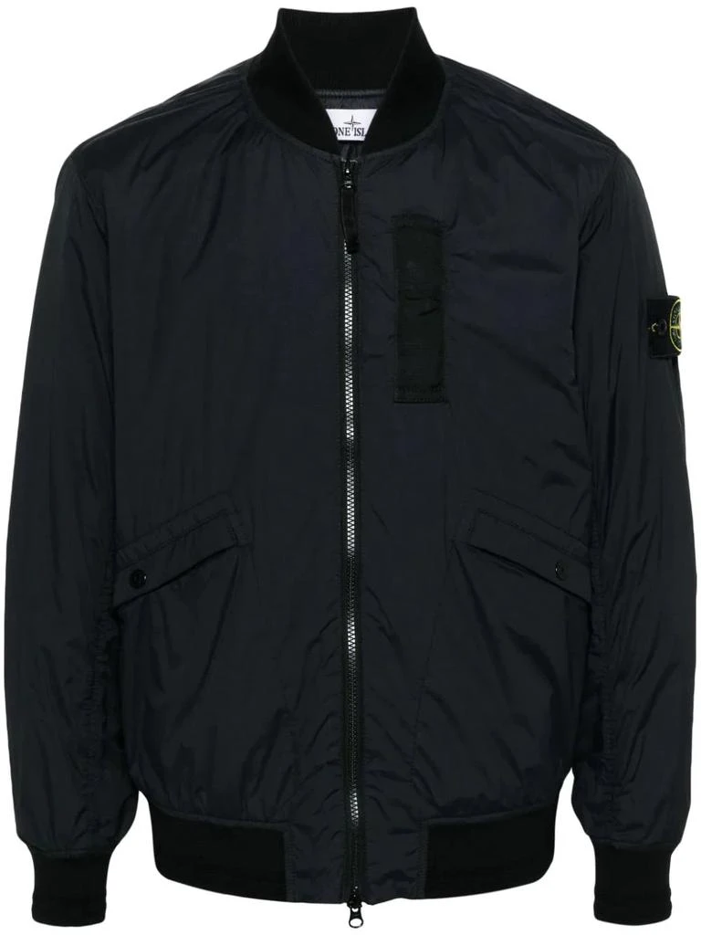 STONE ISLAND STONE ISLAND Men Logo Patch Zip-Up Jacket 5