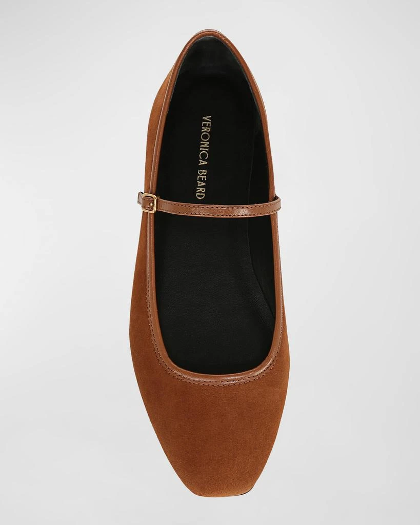 VERONICA BEARD Ellie Suede Mary Jane Ballerina Flats 4