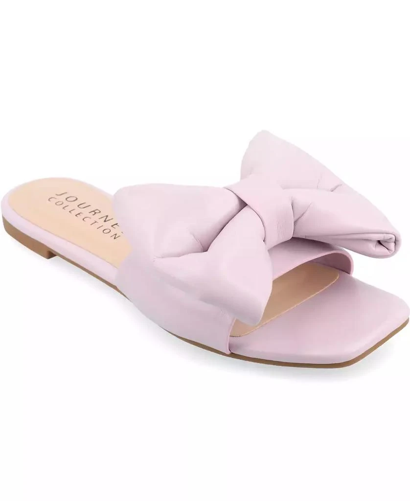 Journee Collection Women's Fayre Oversized Bow Flat Sandals 1
