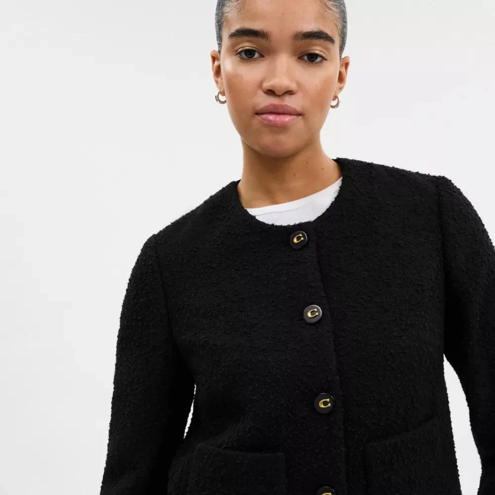 Coach Boucle Cardigan Jacket 4