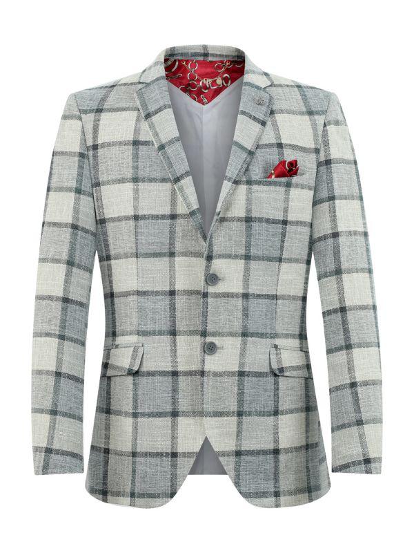 Elie Balleh Slim Fit Plaid Sport Coat