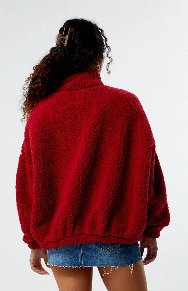 PacSun Sherpa Cropped Zip Up Jacket 3