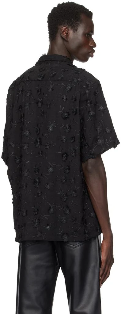 CMMN SWDN Black Ture Embroidered Floral Shirt 3
