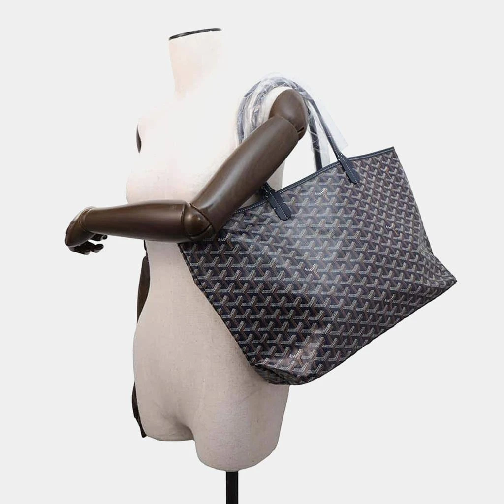 Goyard Goyard Navy Blue Canvas Leather Saint Louis PM Bag 2