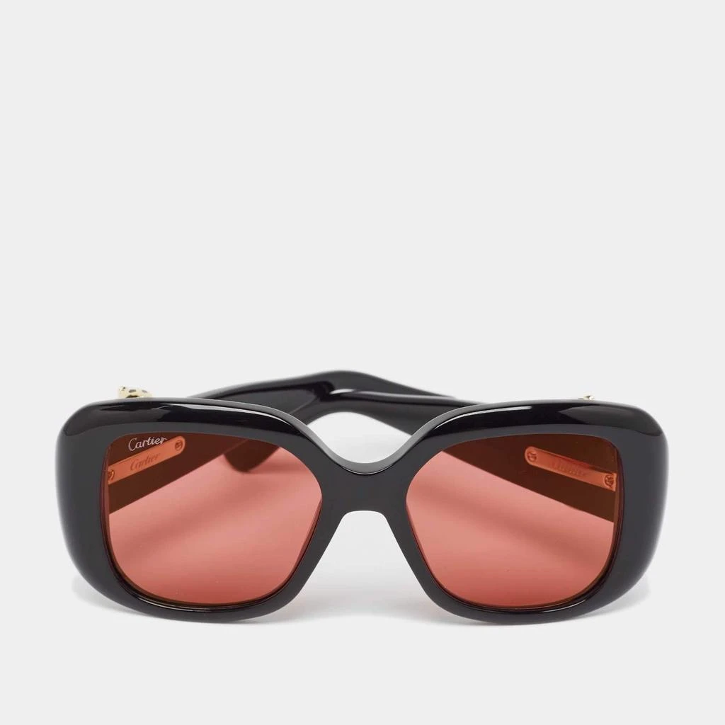 Cartier Cartier Black/Pink Panthère de Cartier Square Sunglasses 1