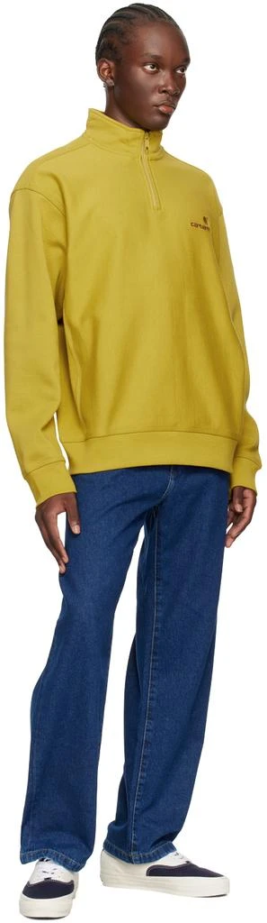 Carhartt WIP Yellow American Script Sweatshirt 4