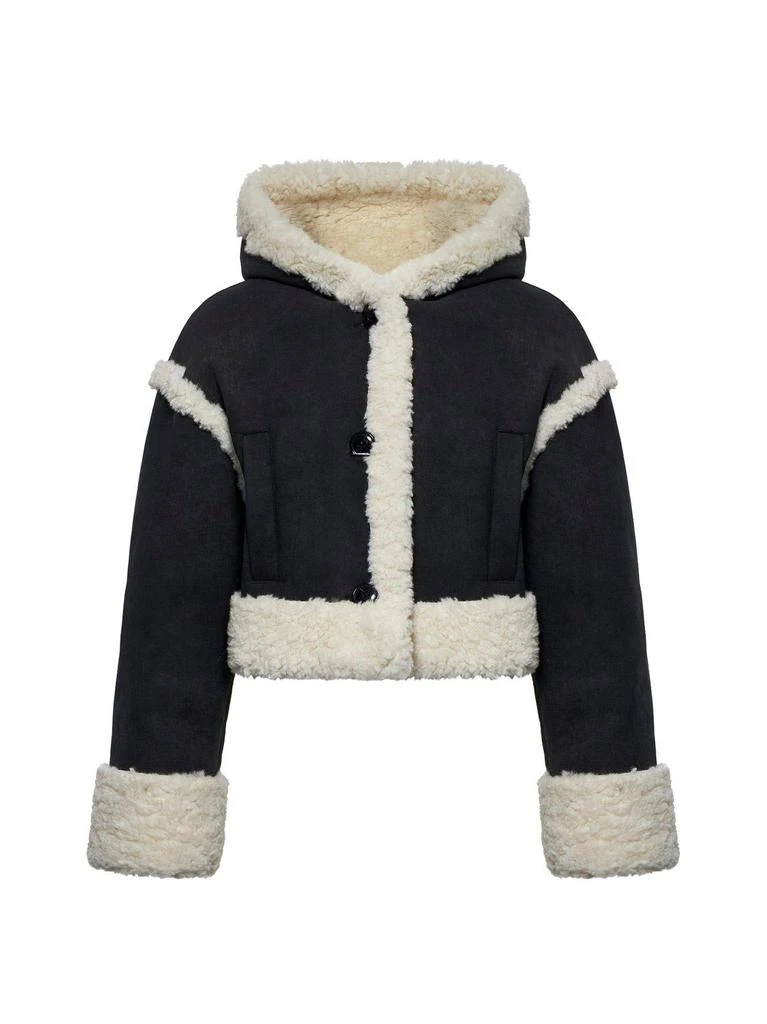 STAND STUDIO Cropped Shearling Coat 1