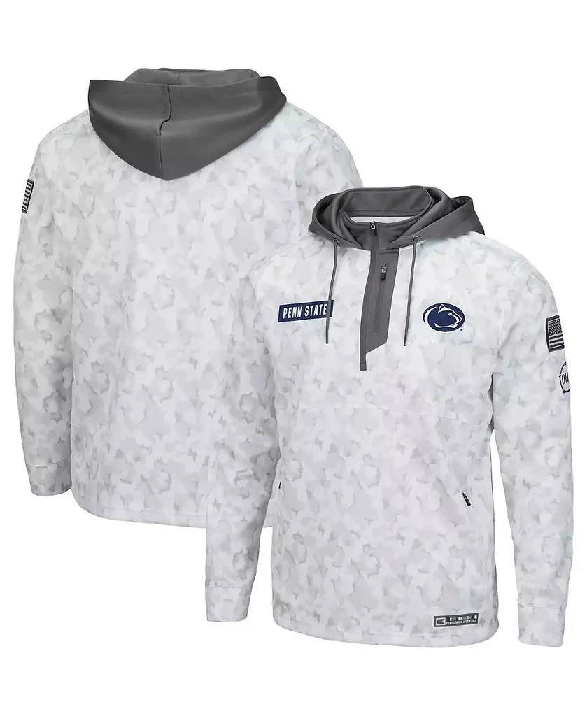 Colosseum Men's Arctic Camo Penn State Nittany Lions OHT Military-Inspired Appreciation Quarter-Zip Hoodie 1