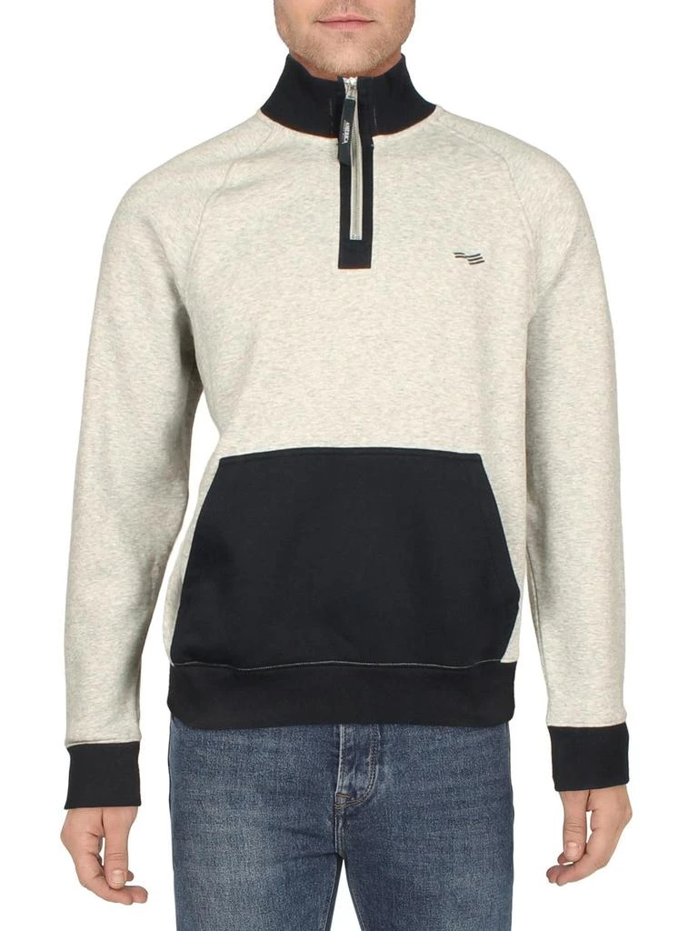 Perry Ellis Mens Neck Zip Pullover Sweatshirt 1