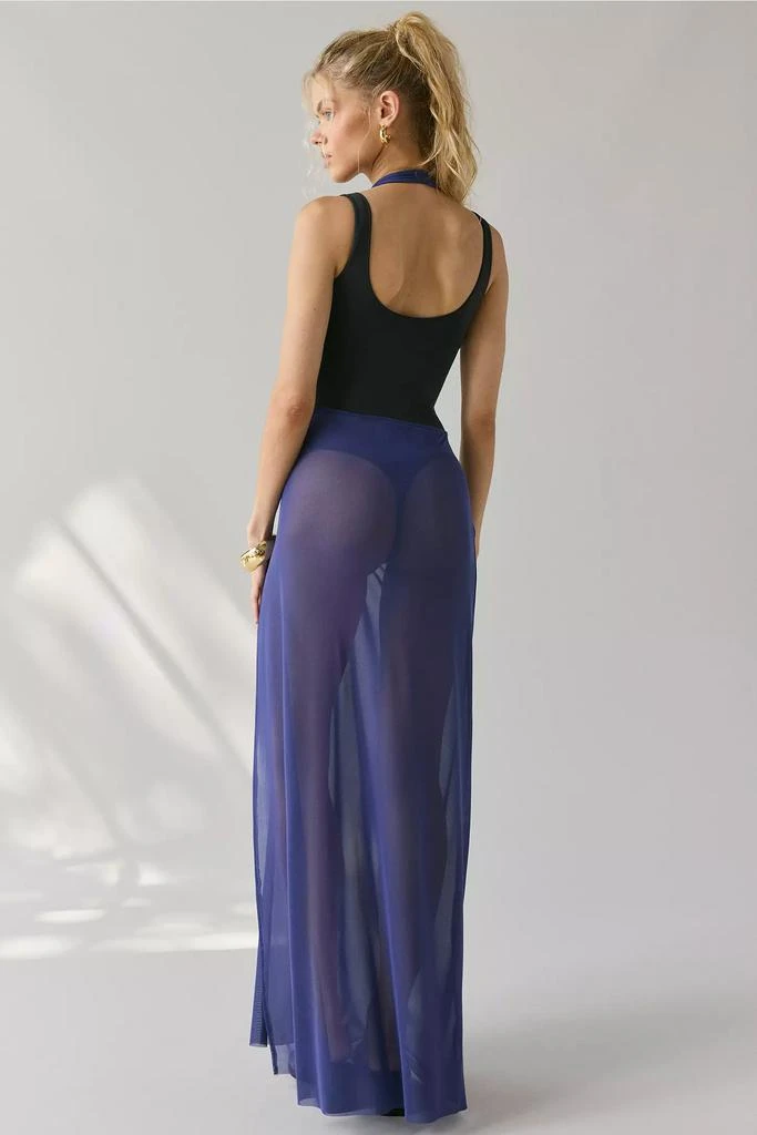 Jaded London Jaded London Azevedo Sheer Mesh Knotted Halter Maxi Dress 3