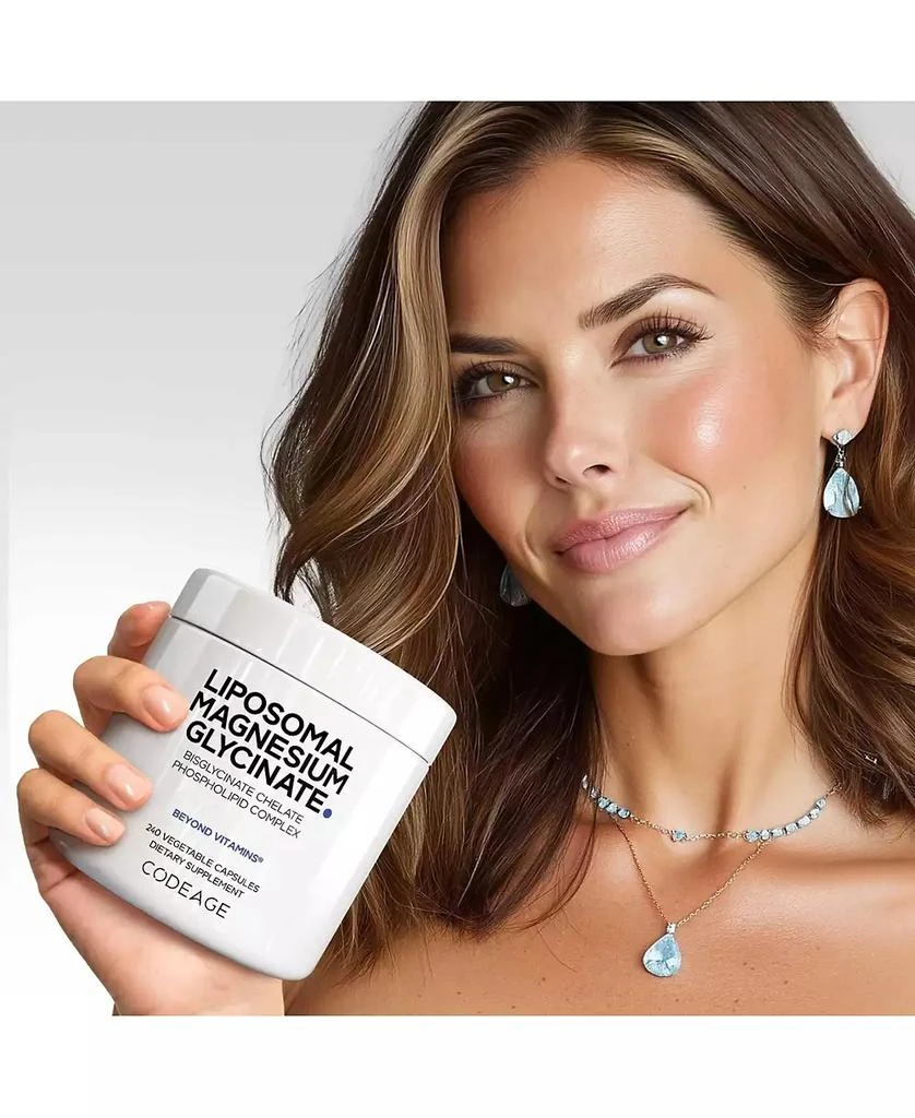 Codeage Liposomal Magnesium Glycinate Supplement, Bisglycinate Magnesium Chelate, Chelated Magnesium Mineral Pills, BioPerine Black Pepper, 240 ct 5