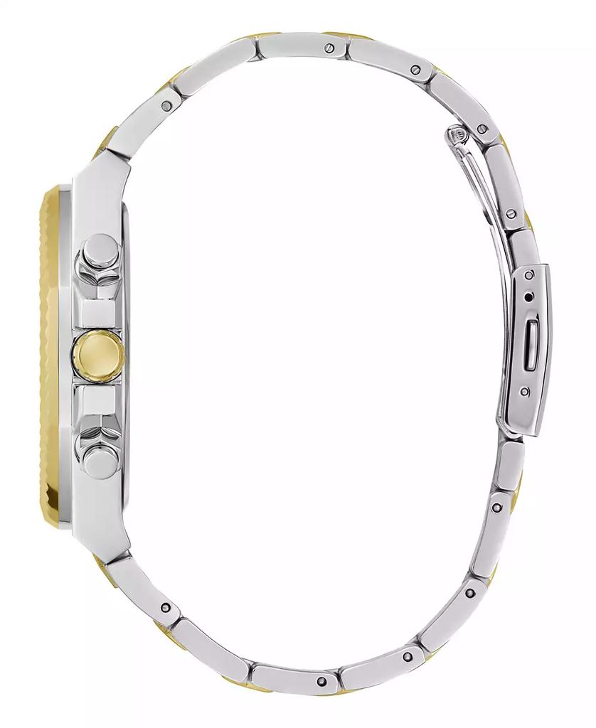 GUESS Men's Analog Two-Tone 100% Steel Watch 44mm