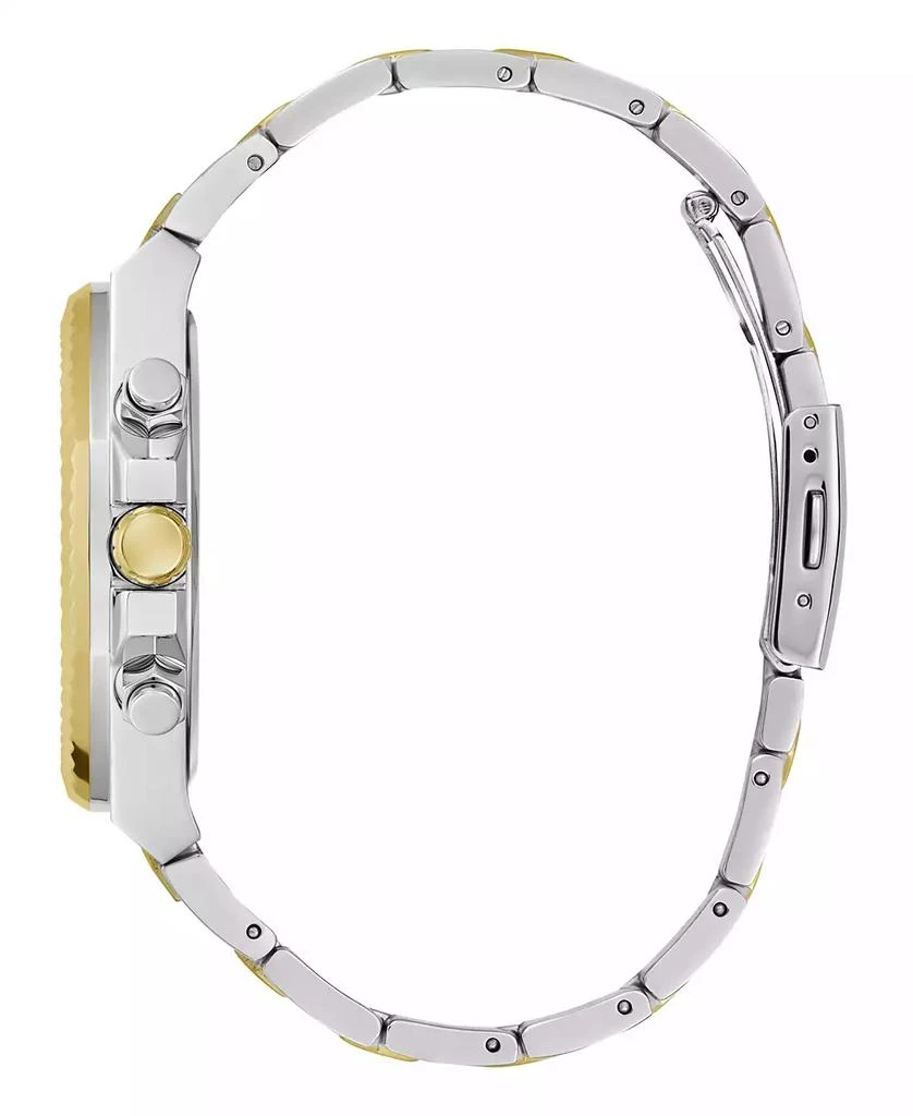 GUESS Men's Analog Two-Tone 100% Steel Watch 44mm 2