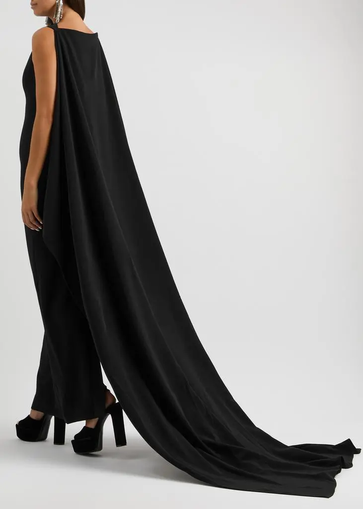 SOLACE LONDON Kaila cape gown  3